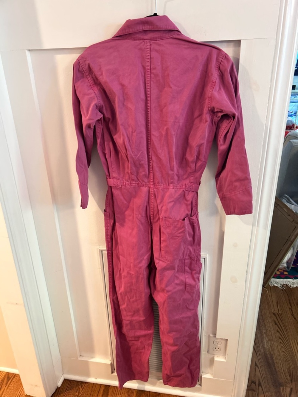 PISTOLA Tanner Pink Denim Jumpsuit Long Sleeve Field Suit Coveralls Size XS - Picture 7 of 8